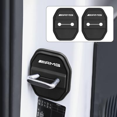 Car Accessories Door Lock Buckle Protective Cover Sticker For Mercedes Benz AMG C180 C200 E260 E300 ML350 W230 W204 W205 W210