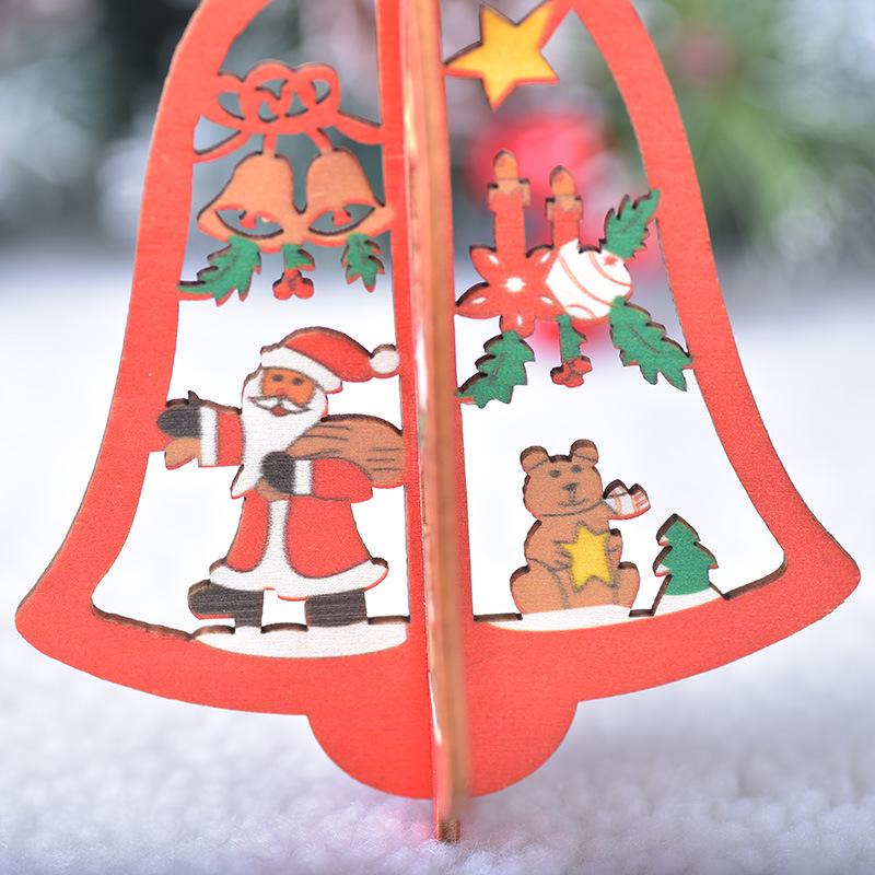 Wooden Laser-Cut 3D Snowflake Hanging Ornaments for Christmas Trees