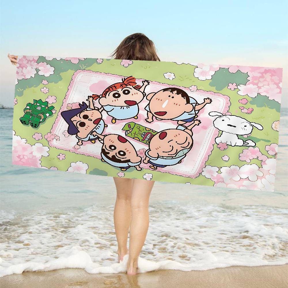 Anime C-Crayon S-Shin-chan Microfiber Beach Towel Absorbent Quick dry Soft Yoga Swimming Resort Mountain Climbing Towel