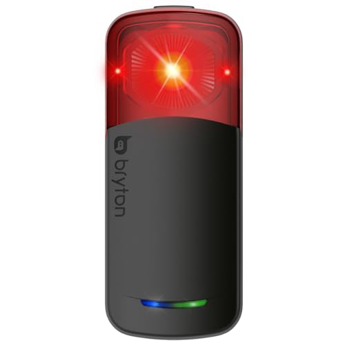 

Bryton Gardia R300L Bicycle Rearview Radar with Taillight, Detects Approaching Vehicles from Behind up to 190m, Includes Brake Light Function, and Las