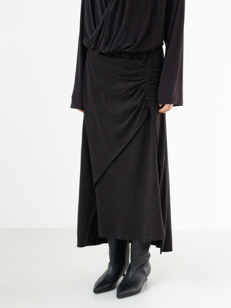 Seleukeu Asymmetrical Layered Skirt _ Black