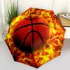 Sports Basketball King Folding Umbrella Auto-Open Design 8 Iron Ribs Plastic Handle Foldable Sunshade Perfect Christmas Gifts