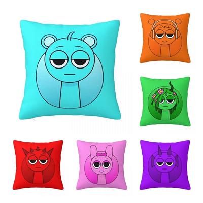 Sprunki Incredibox Sky Kissenbezug Cartoon Anime Spiel Kissenbezüge Vintage Dekorativer Kissenbezug für Zuhause 45*45cm