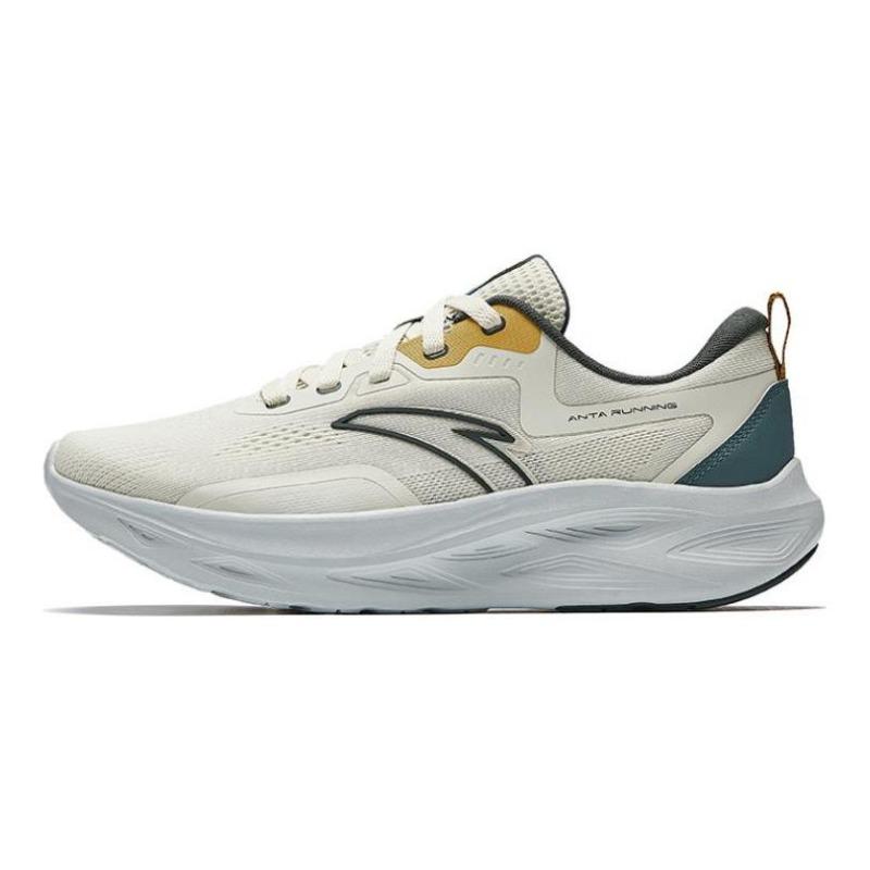 Anta Yichen men low-top running shoes beige green mesh lightweight cushioned non-slip 912515513-3 41