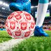 Poland Football Printed Size 5 Soccer Ball Wear Resistant Standard Adult Training Football Fan Gift for Indoor Outdoor Match Sports
