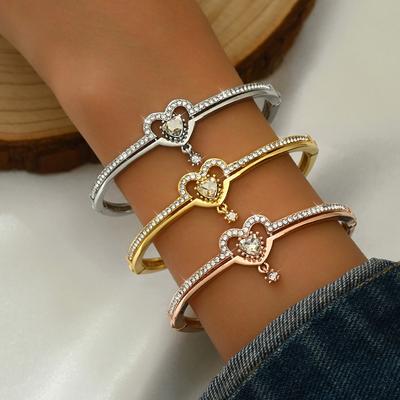 Moda, Stella e Luna Bracciale Pieno di Diamanti da Donna Ing Nicchia Popolare Bracciale Gioielli
