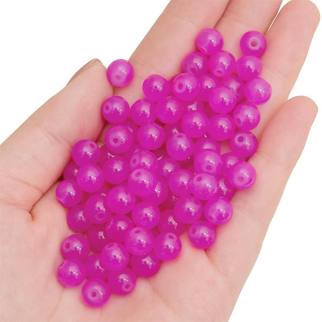 50-135 szt. Kryształowych szklanych koralików, galaretkowych, jednolitych kolorowych, imitujących kamień jadeitu, luźne koraliki dystansowe do wyrobu biżuterii