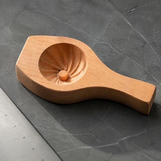 Küchenhelfer für Teigtaschen Holzbrötchenform mit Griff, Manuelles Baozi-Pressform, Backzubehör Einfache DIY Ravioli Teigpresse