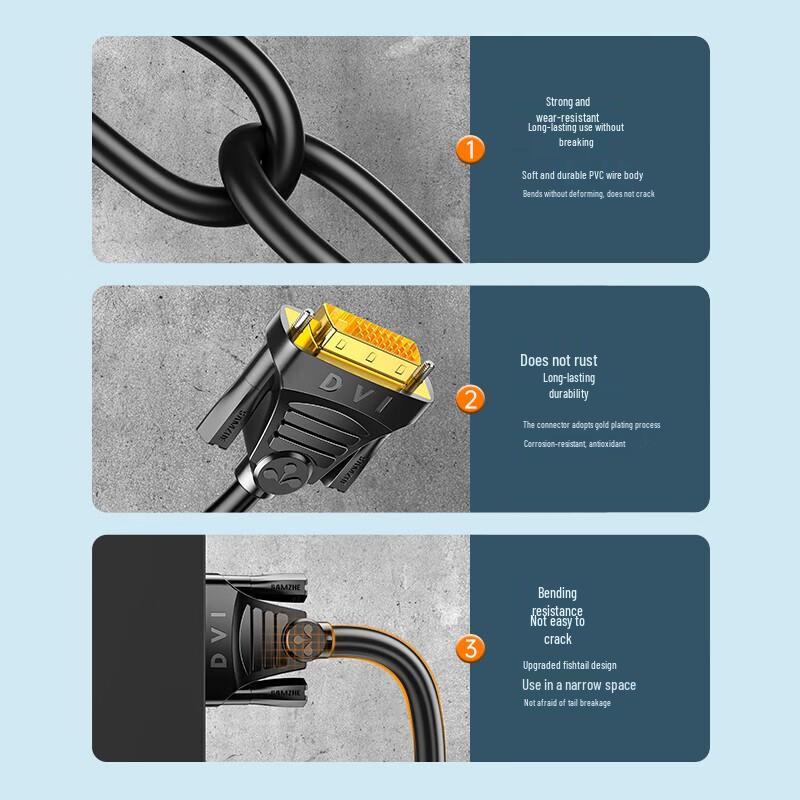 Samzhe HDMI to DVI Bi-directional Video Cable