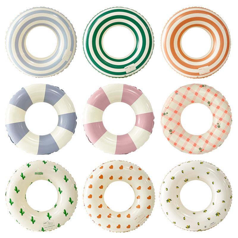 Inflatable Starry Sky Sequin Swimming Ring for Women - Thickened, Eco-friendly PVC