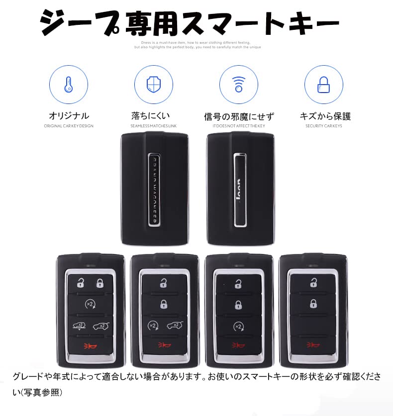 SANRILY Jeep Key Case, Key Holder, Key Cover, Key Protection, New Model JEEP Grand