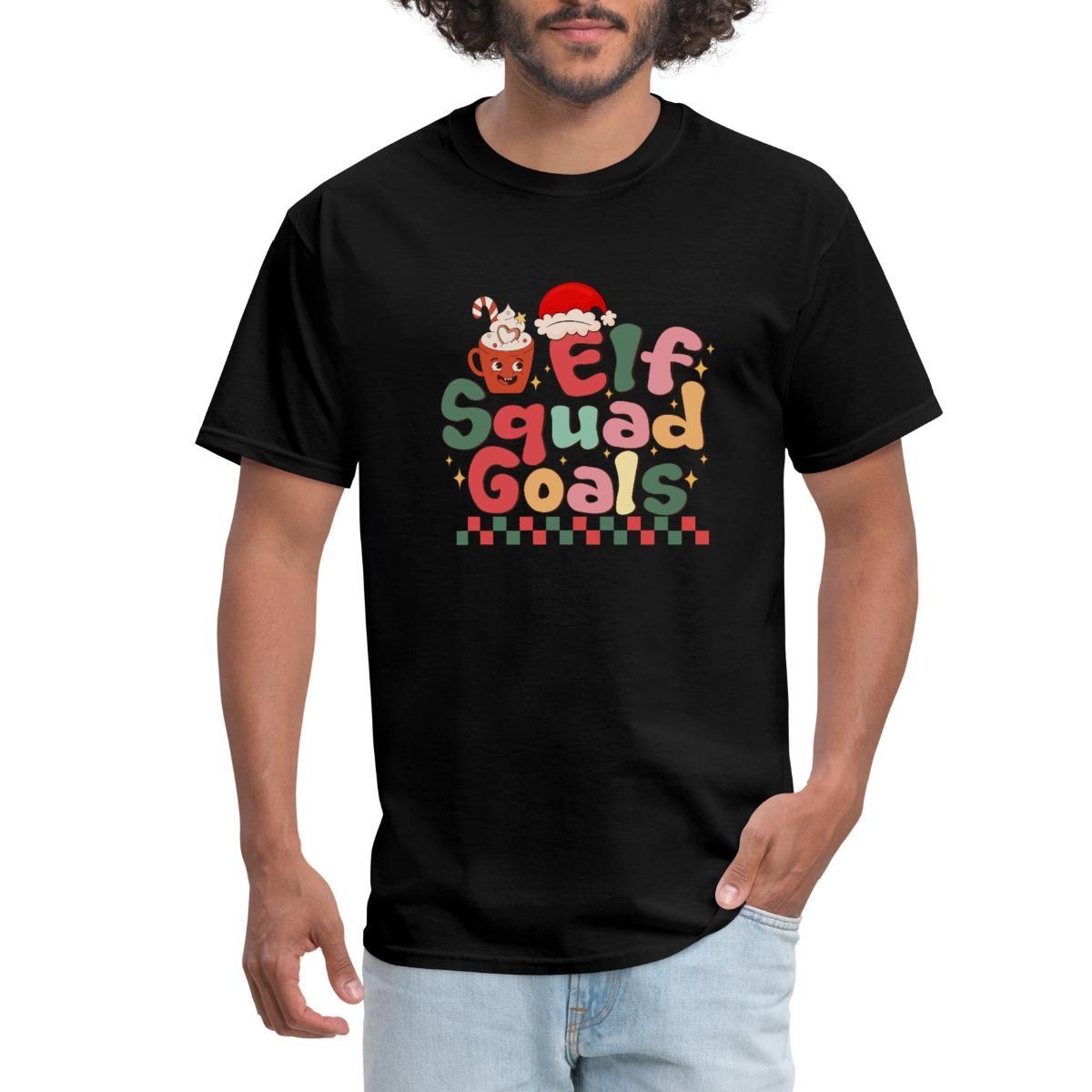 Elf Squad Goals | Cute Santa Xmas Men s T-Shirt XXXL