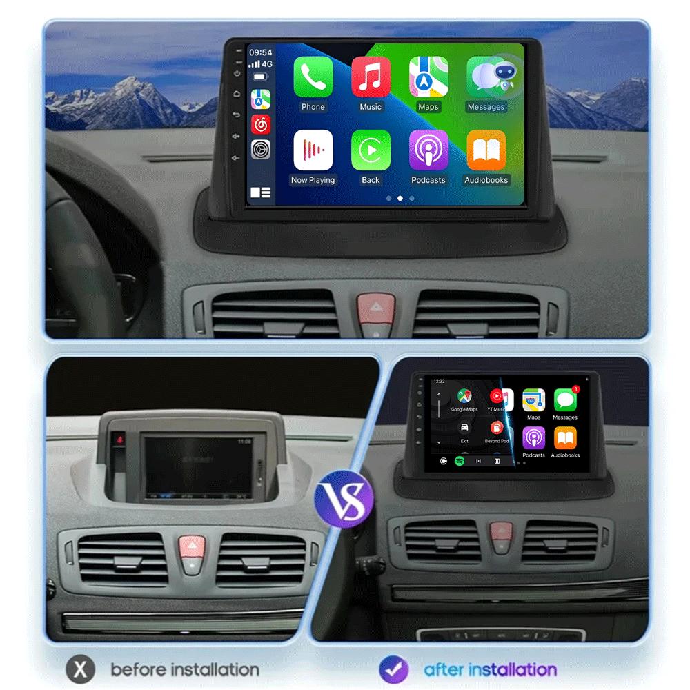 Android 14 Video Player  Car Radio For Renault Megane 3 2008 - 2014 Multimedia Navigation GPS No 2din 2 Din Dvd