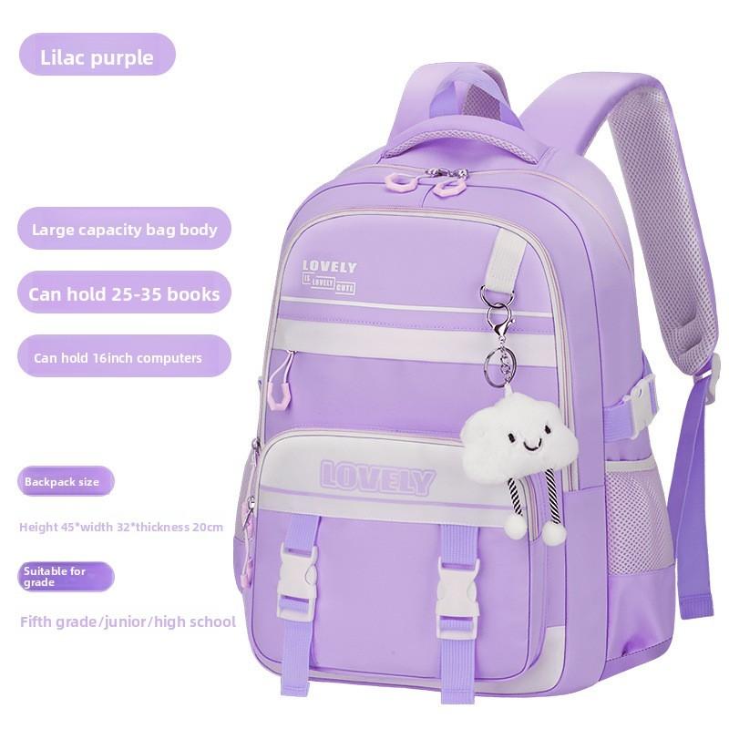 Large Capacity Girls Backpack With Breathable Material For School Education