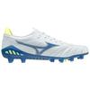 Mizuno Morelia Neo 3 B Round Toe Lace-Up IC/IN Artificial Turf Shock Absorption Slip-Resistant Durable Soccer Shoes Men Sneaker White Blue P1GA229027