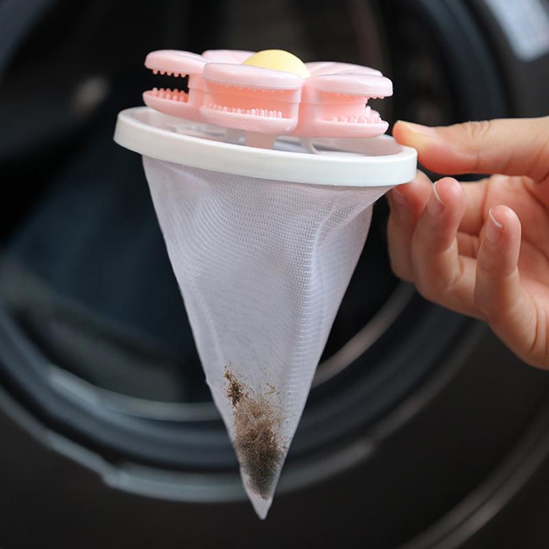Washing Machine Hair Catcher Pet Hair Removal Floating Clothes Collector Filter Mesh Dirty Fiber Laundry Bag Cleaning Tools 2025