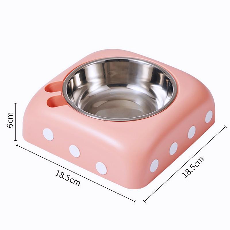 Dog Food Bowl Single Bowl Dogs Feeders Stainless Steel Cat Bowls Drinking Bowls for Dogs Feeding Removable Basin Pet Products