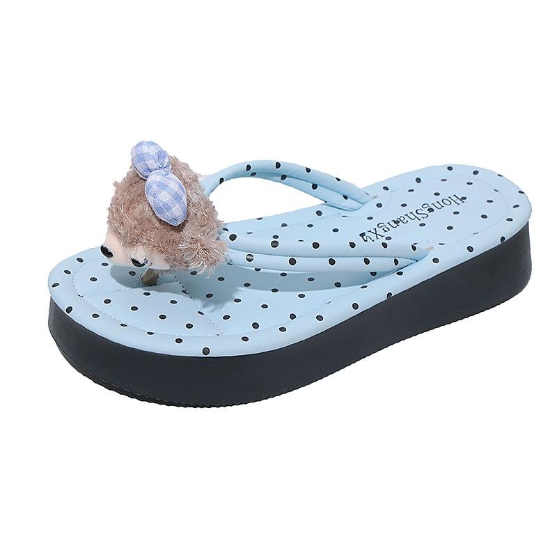 Bottom Flat 25 New Comfortable Thick Slippers Solid Color Female Summer Internet Celebrity Non-slip 100-character and Waterproof Take Pictures Sup