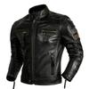 Abbigliamento protettivo per motociclista Giacca in pelle di mucca naturale da uomo Cappotto da motociclista da uomo Moto autentico S-XL