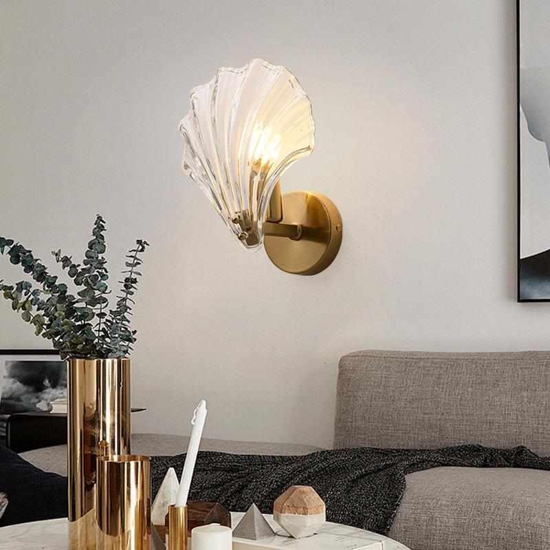 Elegant Shell Wall Lamp for Living Room, Bedroom, Hotel, and Corridor Décor