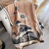 Korean Version Of Jacquard Warm Fashion Temperament Scarf Dual-Purpose Air-Conditioned Room Shawl Thickened Shawl
