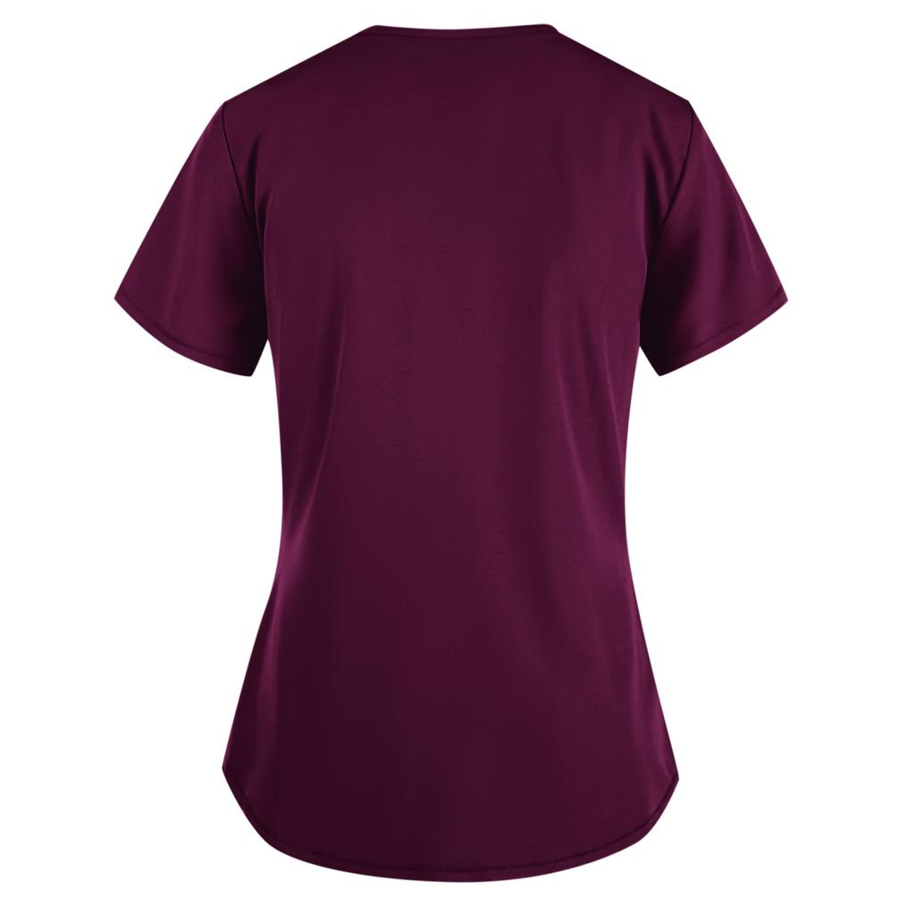 Women's New Cute Valentine's Day Love Pocket V-neck Short Sleeve Loose Top
