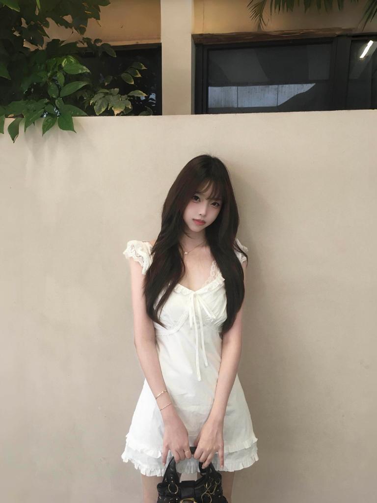 French Ruffle Edge Small Flying Sleeves White Suspender Dress Women's Summer Temperament Thin First Love Small White Dress
