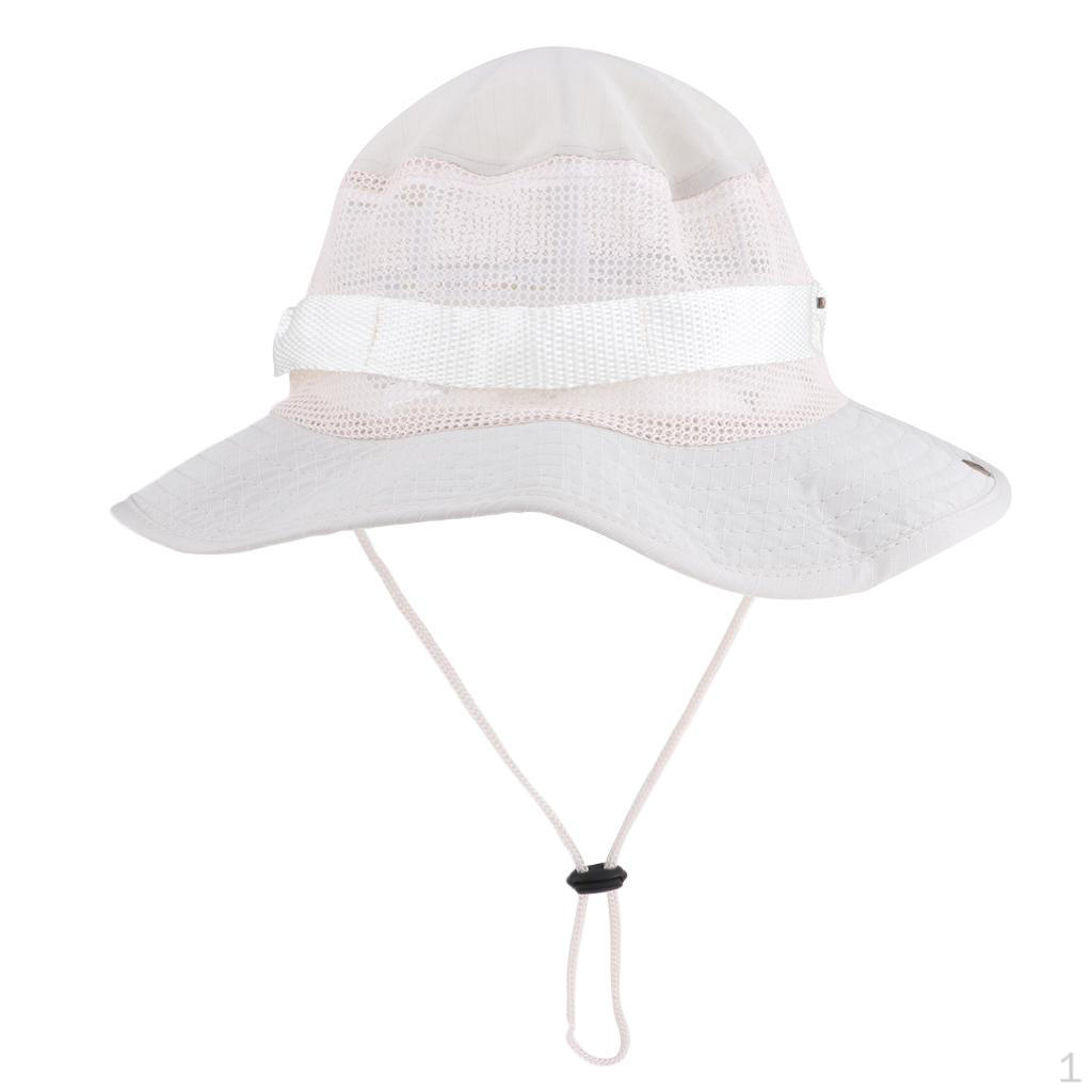 

Breathable Wide Brim Hat Outdoor for Travel Fishing Creamy-white
