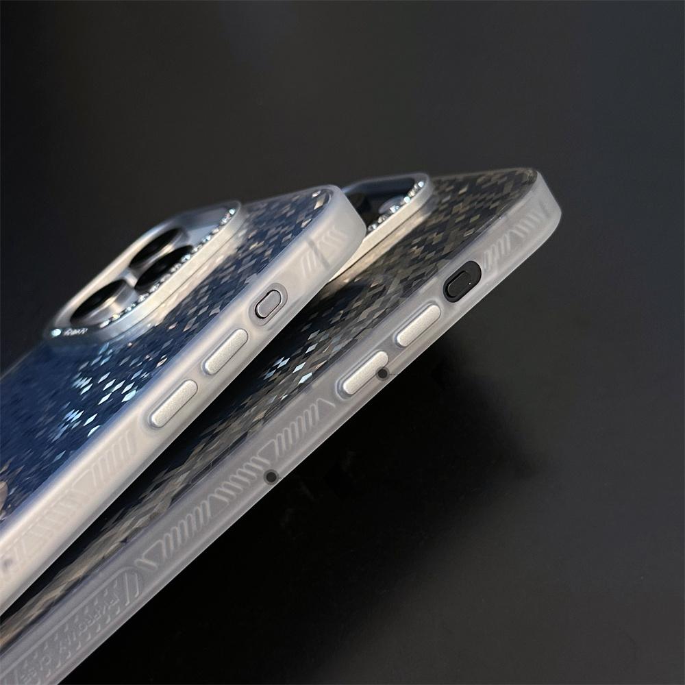 Luxury Shiny Diamond Laser Armor Case for iPhone 16 15 14 13 Pro Max 16Promax Reflective Bumper Defender Camera Protection Cover