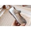 British Style Korean Little Girls Rhinestone Heart Princess Soft Sole Leather Shoes