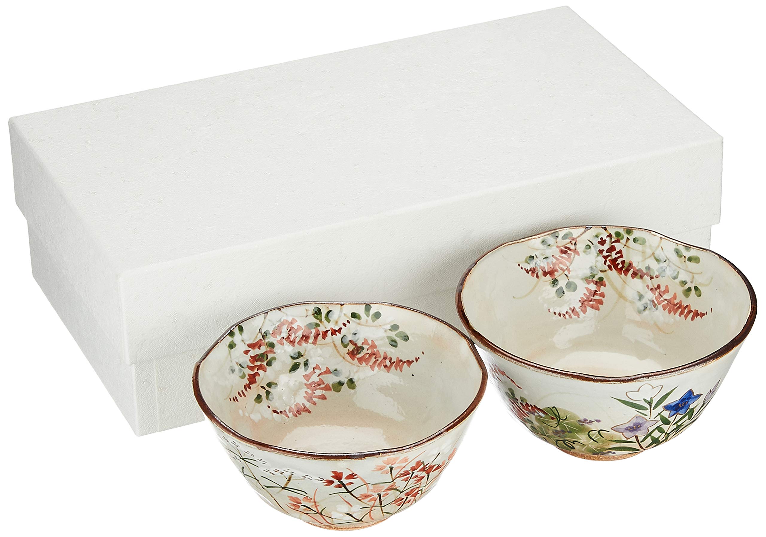 

Kyoyaki Kiyomizuyaki Rice Bowl Reddish Brown 12cm Shunzan Kiln Set of Rice Bowls Kyoto Autumn LSK387