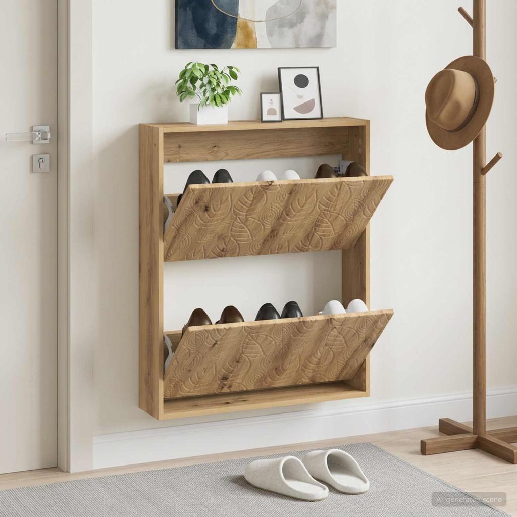 Wall mounted Shoe Cabinet DELFT 71 x 17 x 86 cm Engineered Wood