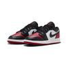 Tênis Infantil Air Jordan 1 Low GS Bred Toe 2.0 Branco Vermelho Varsity Preto 553560-161