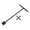 Water Meter Key Shut Off Tool Multifunctional T Handle and 4 Way Water Meter Wrench Tool for Main Water Meter