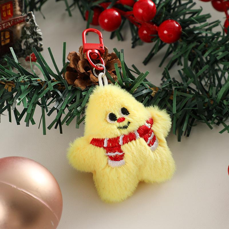 Cute Cartoon Christmas Keychain; Santa and Snowman Plush; Backpack Hanging Ornament for New Year Party.