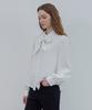 LE STUDIO Crinkle Tie Set Blouse_Ivory