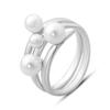 Silver Ring with Natural Pearls, Product Weight 5.05 G (2169765)