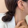 Elegant 18K Gold-Plated Titanium Steel Hoop Earrings
