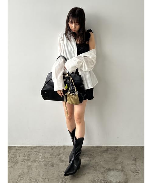 Washer Pleated Frill Skirt Shorts