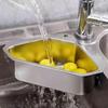 Triangular Sink Strainer Rapid Draining Corner Basket Versatile Silver