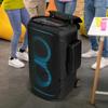 Speaker Protective Cover Dustproof Nylon Fabric Rolling Up Design With Zippered Closure Side Pockets for 520 Speaker
