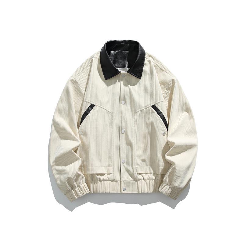 ACU Menswear | Men's Color Block Corduroy Lapel Jacket - 2026 Autumn/Winter High-End Casual Patchwork