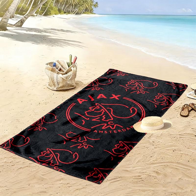 Toalla de Playa con Estampado del AFC Ajax, Toalla Grande Suave de Secado Rápido para Playa, Camping, Natación