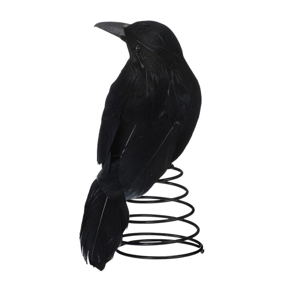 

Miniature Halloween Crow Tree Top Ornament Featuring Simulated Feather and Metal Spring for Spooky Tree Decorations China Mainland