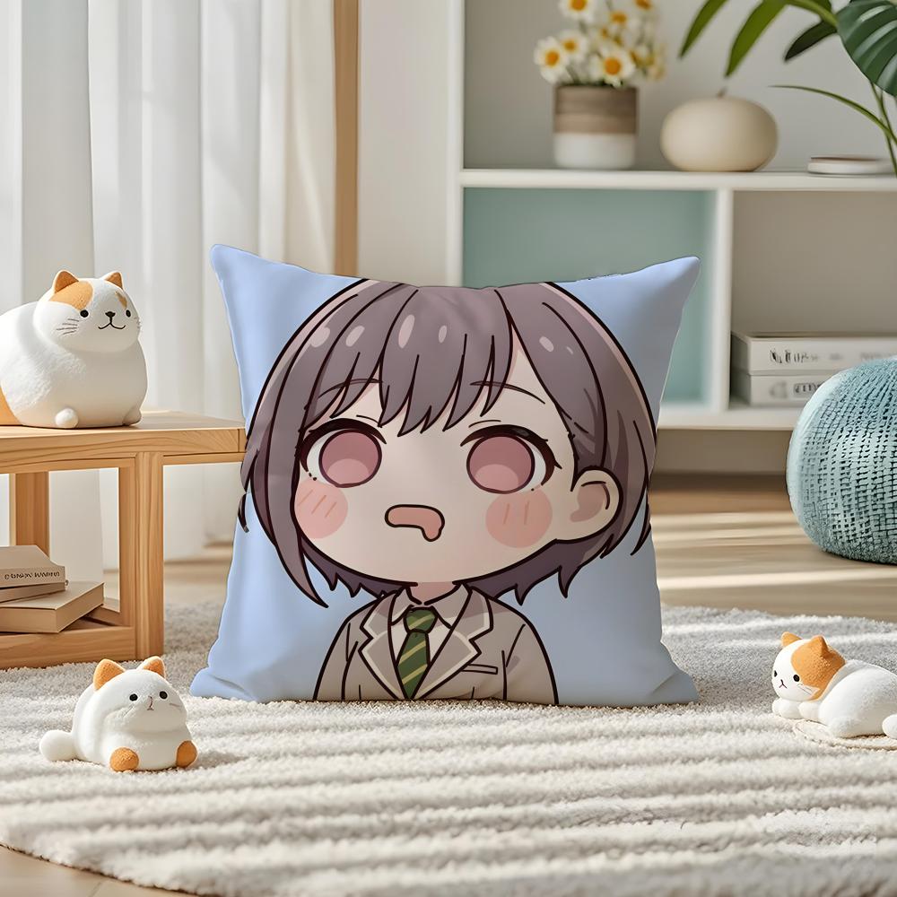 Anime Cartoon It'S Mygo Band Lovely Pillow Case Double-Sided Plush Sofa Cushion Covers Organic Breathable Invisible Zipper