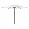 Vidaxl Garden Parasol On Steel Pole, White, 288X288X225 Cm
