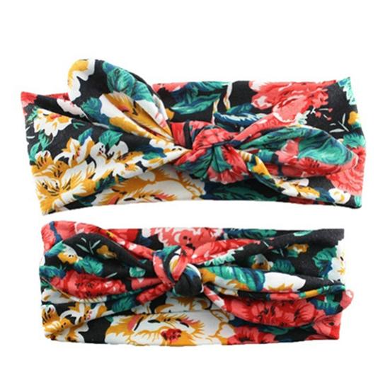 2 pezzi/set mamma bambino carino bellissimo elastico floreale bowknot fasce fasce per capelli