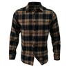 Mens Button Down Shirt Casual Flannel Plaid Slim Fit Long Sleeve Spread Collar Lightweight Tops