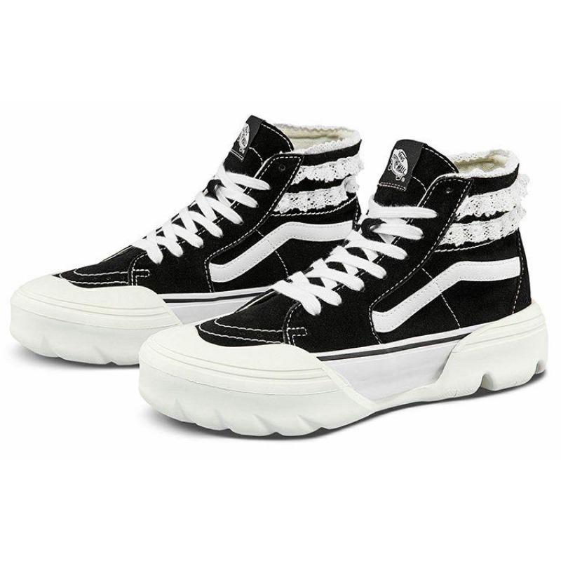 Sandy Liang x Vans SK8 Tapered Modular Unisex High-Top Skateschuhe Schwarz Weiß VN0A7Q5TB7C