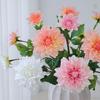 Artificial Wet Feeling Single Dahlia Artificial Flower Home Living Room Decoration Valentine'S Day Wedding Party Decoration